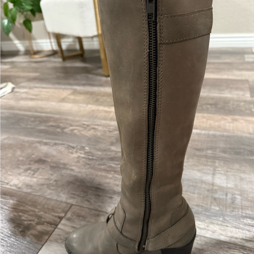 Born Taupe Heeled Boots - Picture 2 of 10